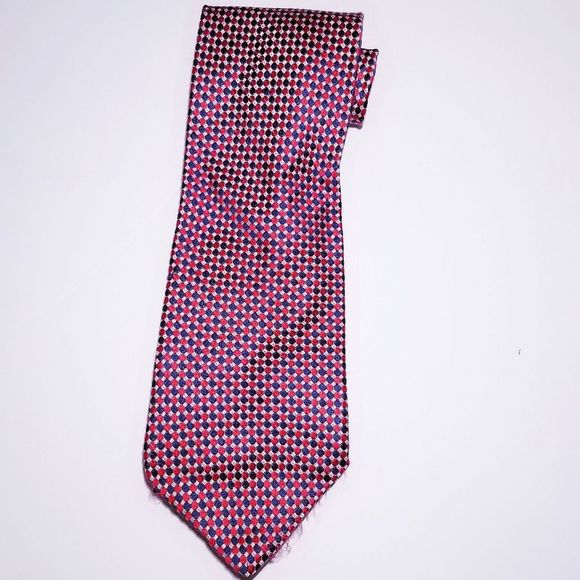 #H Nautica Mens Red Black Neck Tie From Macy's - Picture 1 of 4